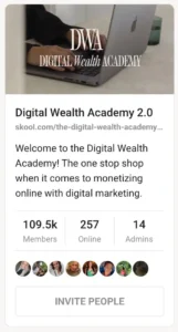 DWA community stats show the current status of its continuously growing community.
