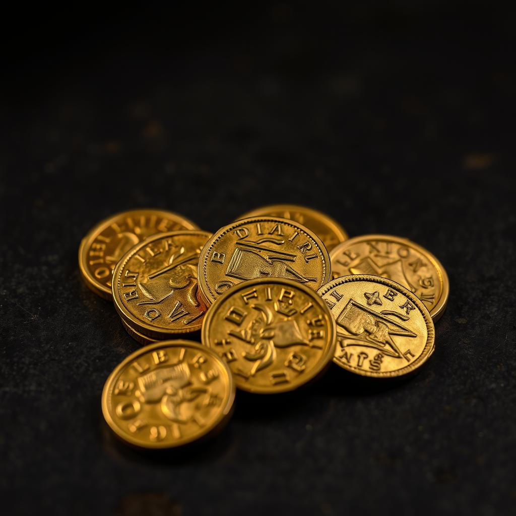 Gold coins representing commodity money that has intrinsic value Gold coins representing commodity money that has intrinsic value