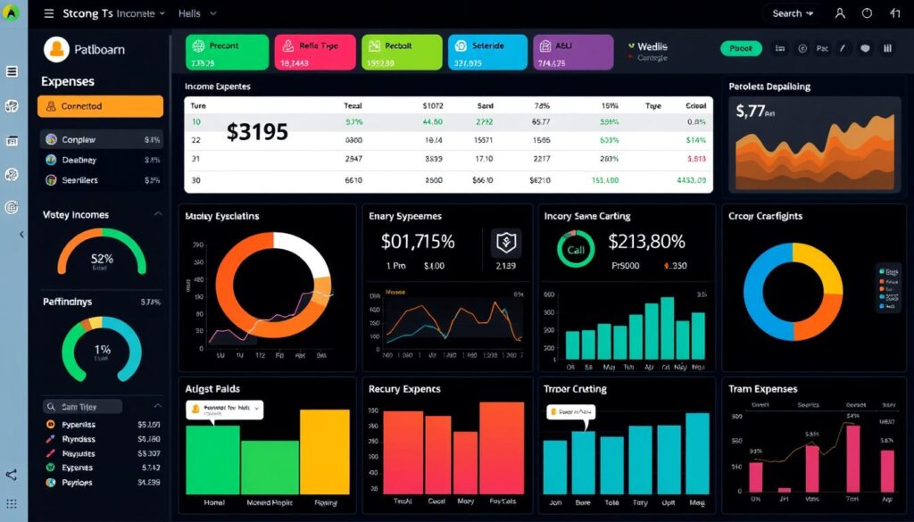 Person analyzing income data on computer dashboard