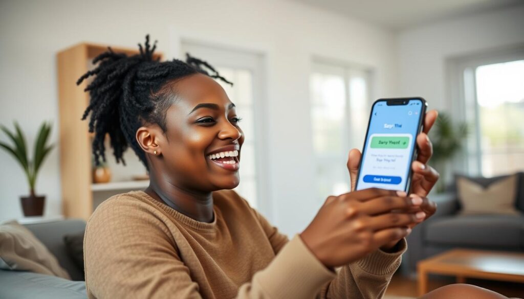 Person celebrating financial milestone