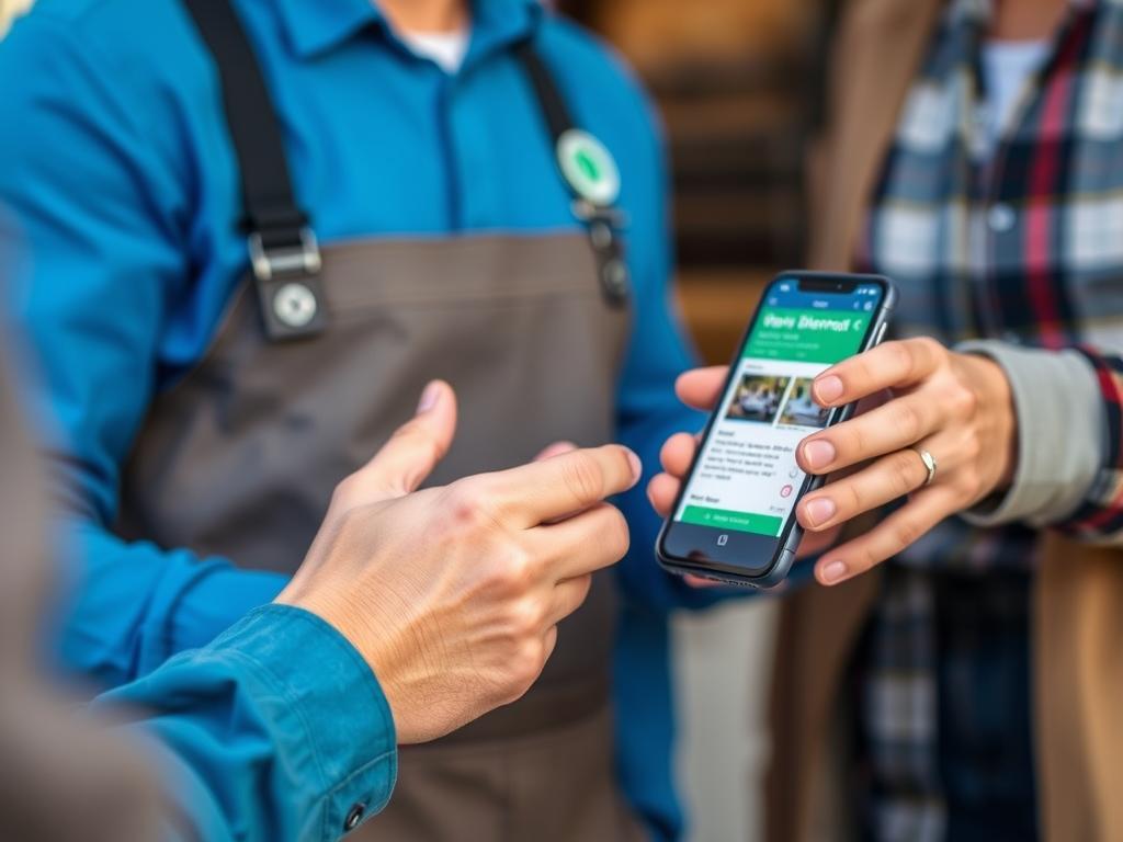 Person providing on-demand service through app to make money immediately