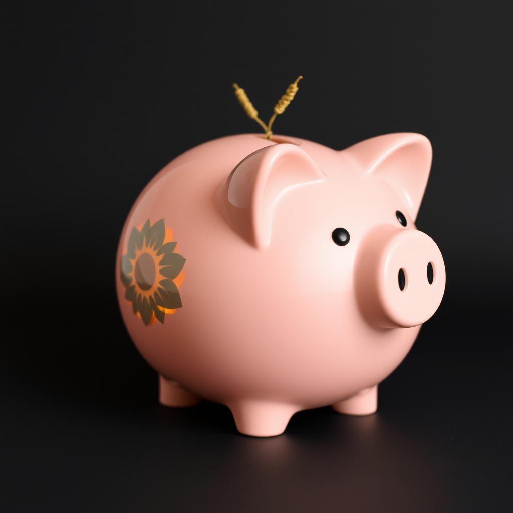 Piggy bank with emergency fund label representing financial safety net Piggy bank with emergency fund label representing financial safety net