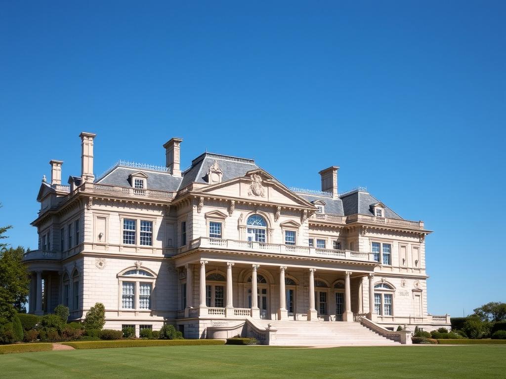 Historic Vanderbilt family mansion The Breakers in Newport, Rhode Island